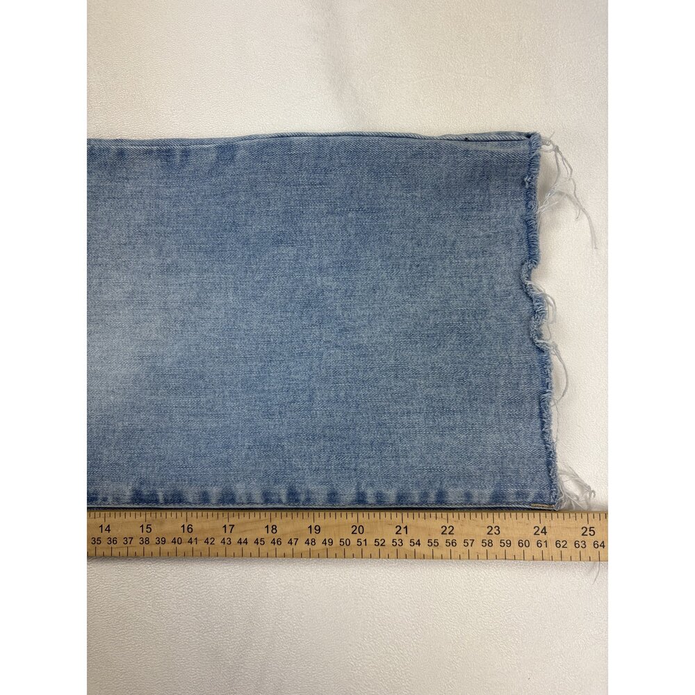 Oat Wide Leg Jeans Size 2 Light Wash Raw Hem - Picture 11 of 12